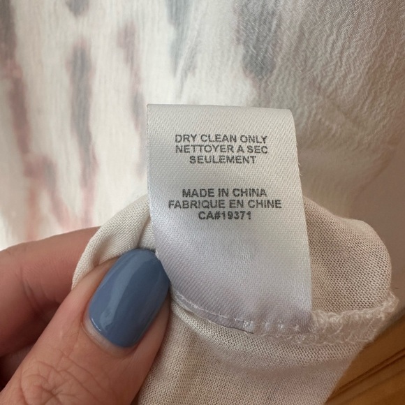 Aiko Reformation White Tie Dye Dress With Sheer Silk Overlay size Small - Picture 4 of 6